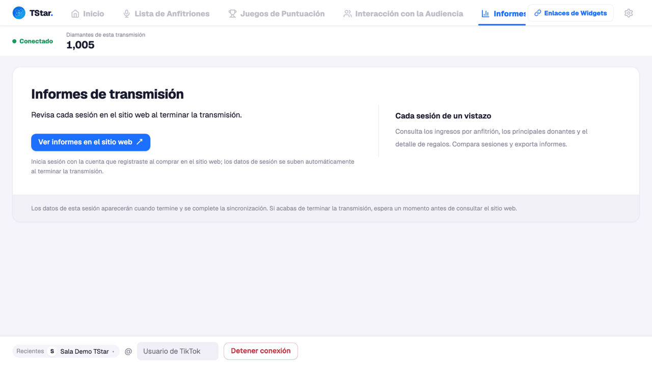 Informes y panel de la agencia