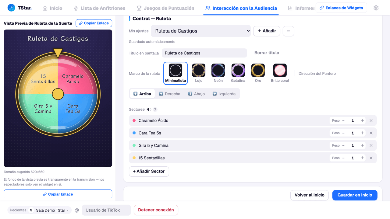 Widgets interactivos