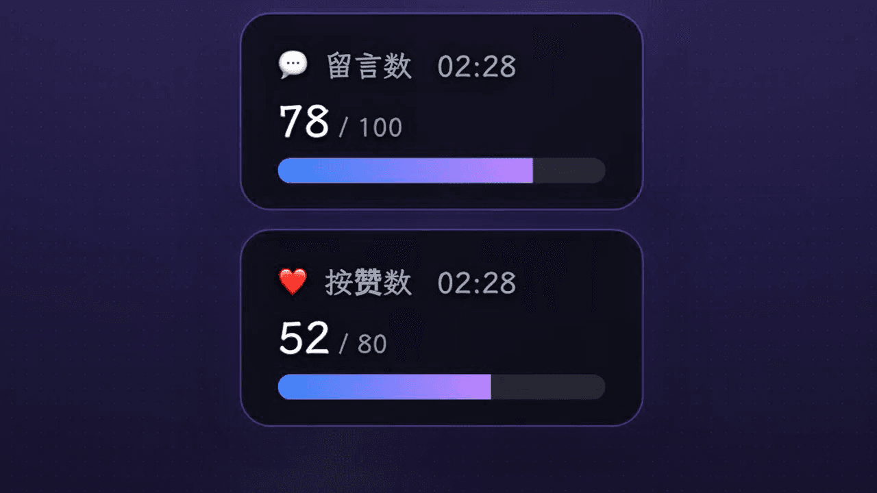 互动目标（原暖场看板）